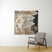 Winter Snowy Quilt Tapestry Wandkleed (In Situ (horizontaal))