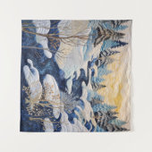 Winter Snowy Quilt Tapestry Wandkleed (Voorkant (horizontaal))