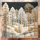 Winter Snowy Quilt Window Cling Raamsticker (Vel 2)