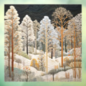 Winter Snowy Quilt Window Cling Raamsticker (Vel 3)
