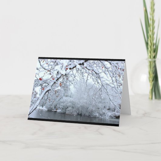 Winter Snowy River Scene Kaart (Voorkant)