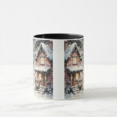 Winter Snowy Scene Mug Mok (Midden)