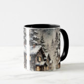 Winter Snowy Scene Mug Mok (Voorkant rechts)