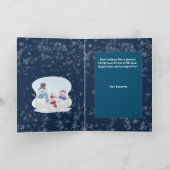 Winter Snowy Trees Landscape Kerstfeestdag Kaart (Binnen)