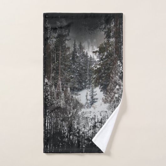 Winter Snowy Trees | Snowy Forest Bath Towel Handdoek (Handdoek)