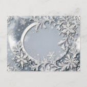 Winter Snowy Village Scene Serene Vredige Stad Briefkaart (Achterkant)