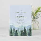 Winter Snowy Wilderness Trees Vrijgezellenfeest Kaart (Staand voorkant)