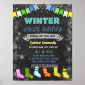 Winter sok drive flyer Sjabloon Poster (Voorkant)