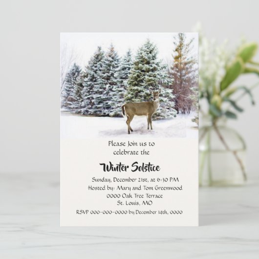 Winter Solstice - binnenuitnodiging Kaart (Staand voorkant)