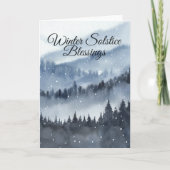 Winter Solstice Blessan Pagan Yule Card Kaart (Voorkant)