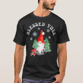 Winter Solstice Blessed Yule Pagan Holiday Gnome T-shirt (Voorkant)