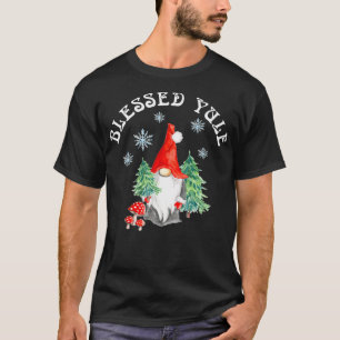 Winter Solstice Blessed Yule Pagan Holiday Gnome T-shirt
