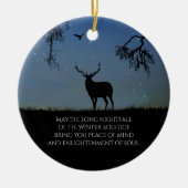 Winter Solstice Blessing with Elk en Raven Keramisch Ornament (Voorkant)