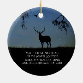 Winter Solstice Blessing with Elk en Raven Keramisch Ornament (Achterkant)