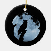 Winter Solstice Blessing with Owl and Moon Keramisch Ornament (Voorkant)