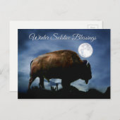 Winter Solstice Blessings Buffalo Briefkaarten (Voorkant / Achterkant)