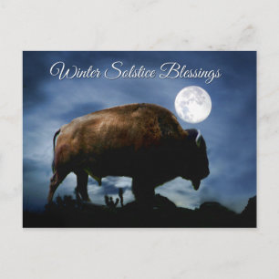 Winter Solstice Blessings Buffalo Briefkaarten