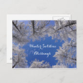 Winter Solstice Blessings Winter Treings and Sky Briefkaart (Voorkant / Achterkant)