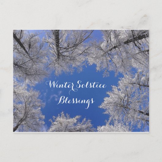 Winter Solstice Blessings Winter Treings and Sky Briefkaart (Voorkant)