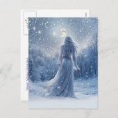 Winter Solstice Bohemian Snow Yule Vakantie Feestdagenkaart (Voorkant / Achterkant)