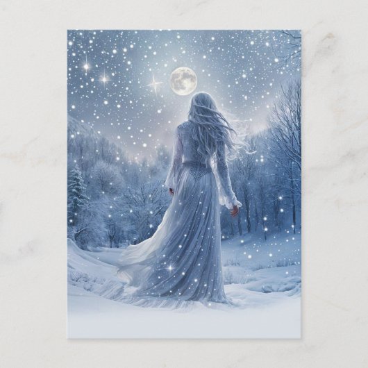 Winter Solstice Bohemian Snow Yule Vakantie Feestdagenkaart (Voorkant)