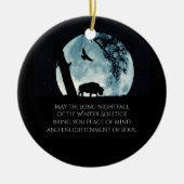Winter Solstice Buffalo Moon en Raven Keramisch Ornament (Voorkant)