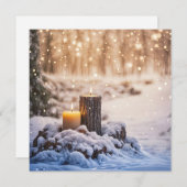 Winter Solstice Candles in the Snow (Voorkant / Achterkant)