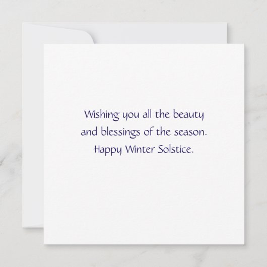 Winter Solstice Candles in the Snow (Achterkant)