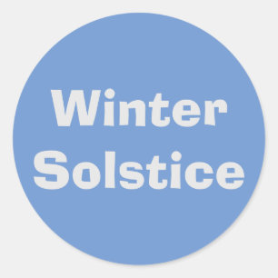 Winter Solstice door Janz Blue Powder Ronde Sticker