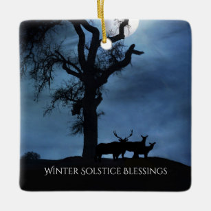 Winter Solstice Elks en Tree Ornament