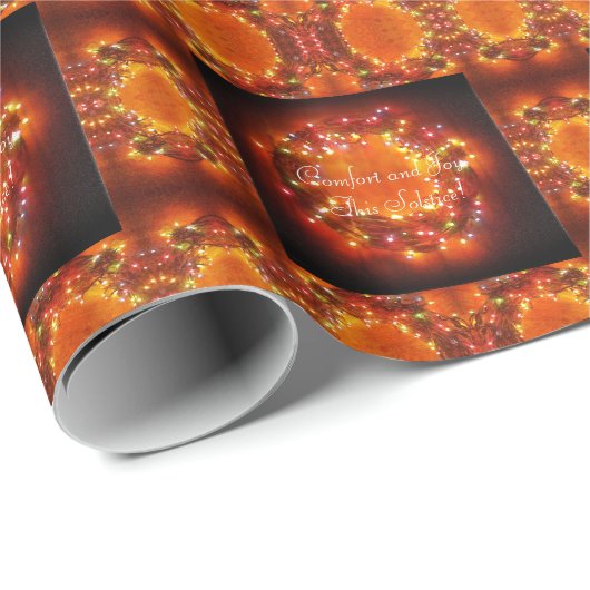 Winter Solstice Faery Lights Wreate Cadeaupapier (Rol Hoek)