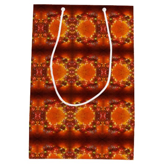 Winter Solstice Faery Lights Wreate Medium Cadeauzakje (Achterkant)