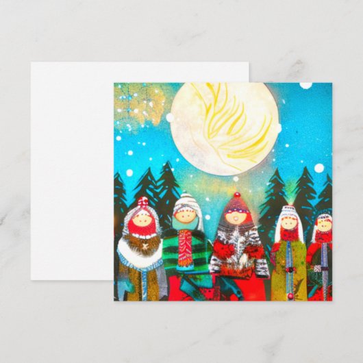 Winter Solstice Feestdagenkaart (Voorkant / Achterkant)