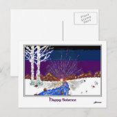 Winter Solstice Feestdagenkaart (Voorkant / Achterkant)