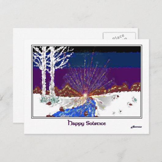 Winter Solstice Feestdagenkaart (Voorkant / Achterkant)