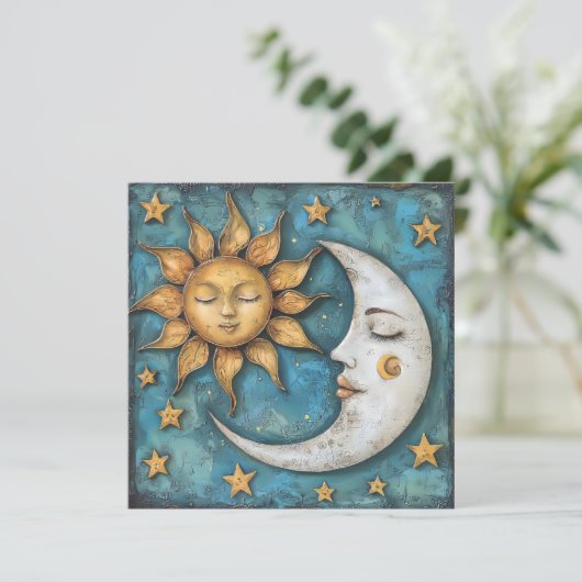 Winter Solstice Feestdagenkaart (Staand voorkant)