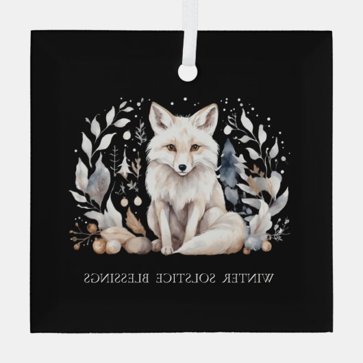 Winter Solstice Fox Ornament (Achterkant)