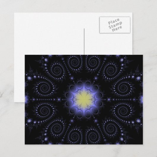 Winter Solstice Fractal Briefkaart (Voorkant / Achterkant)