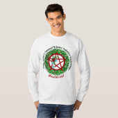 Winter Solstice Gathering Yule Pentacle Wreath T-shirt (Voorkant volledig)