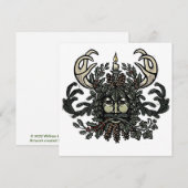 Winter Solstice Green Man Card Feestdagenkaart (Voorkant / Achterkant)