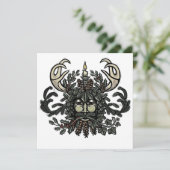 Winter Solstice Green Man Card Feestdagenkaart (Staand voorkant)