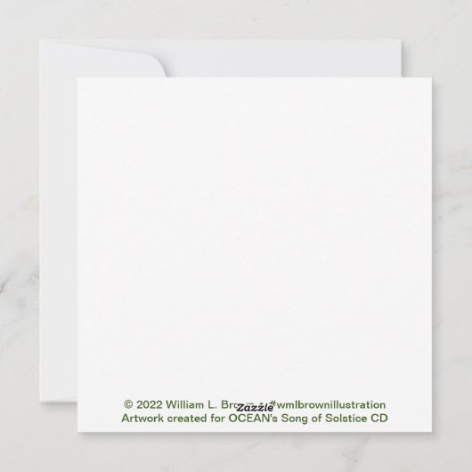 Winter Solstice Green Man Card Feestdagenkaart (Achterkant)