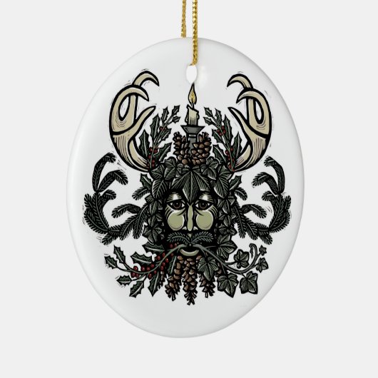 Winter Solstice Green Man Tree Ornament (Rechts)