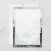 Winter Solstice Greeting Woodland Forest White Owl Kaart (Achterkant)