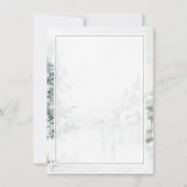 Winter Solstice Greeting Woodland Forest Wolf Card Kaart (Achterkant)