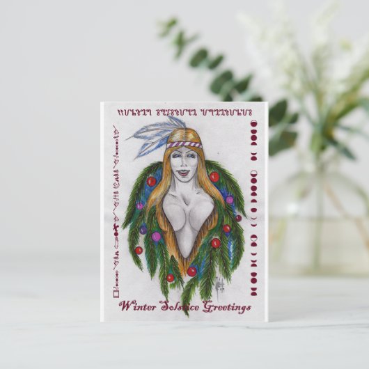 Winter Solstice Greetings Briefkaart (Staand voorkant)