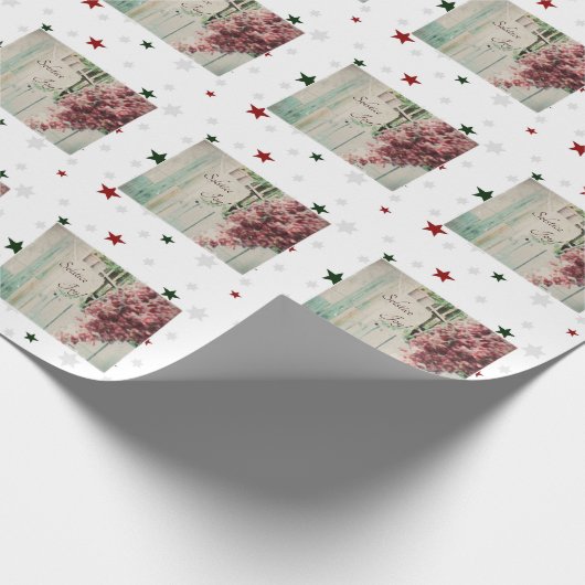 Winter Solstice Joy December Berries Cadeaupapier (Hoek)