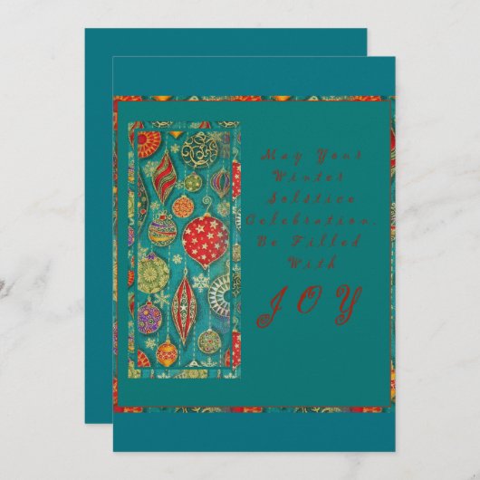 Winter Solstice Kaart (Voorkant / Achterkant)