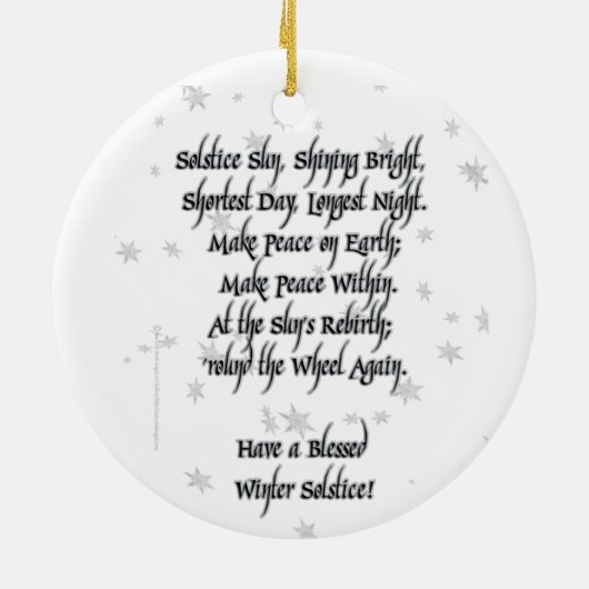 Winter Solstice Keramisch Ornament (Achterkant)