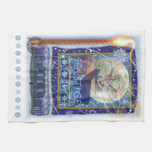 Winter Solstice Kitchen Towel Theedoek (Horizontaal)